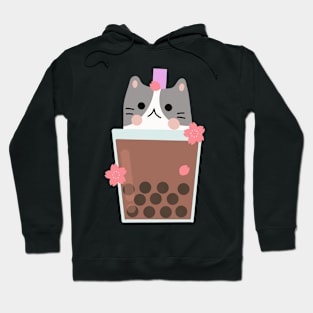 Cat boba tea Hoodie